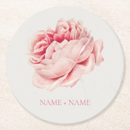 PAPER COASTER  ROSE ILLUSTRATION