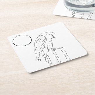 Paper Coaster Set - Falcon to Color