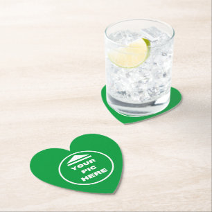 Paper Coaster (set of 6) - Add Your Image - Heart
