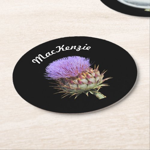 Paper Coaster _ Thistle with Name