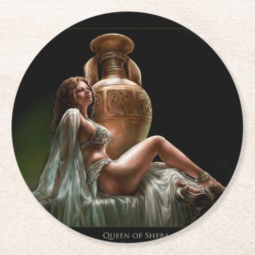 Paper Coaster wQueen of Sheba by Lindsay Archer