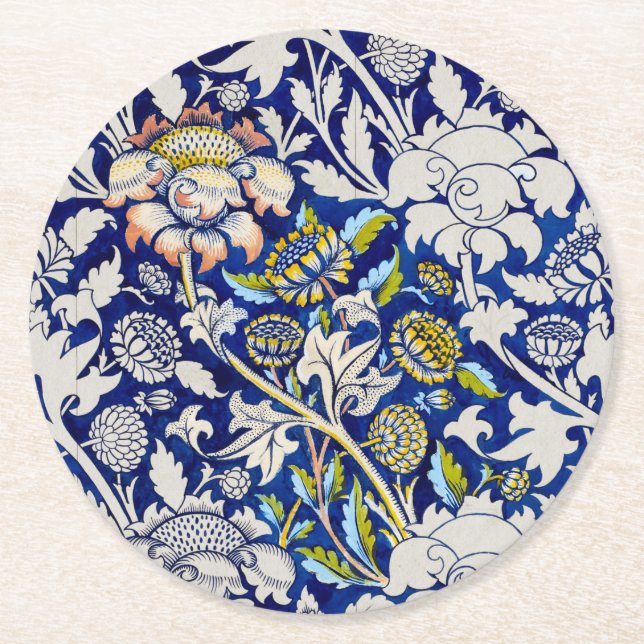 PAPER COASTER : WILLIAM MORRIS : WATERCOLOUR 1883 (Front)