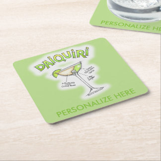 PAPER COASTERS - DAIQUIRI RECIPE COCKTAIL ART
