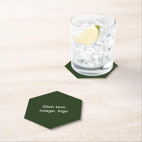 Paper Coasters Hexagon Pointed Top uni Green