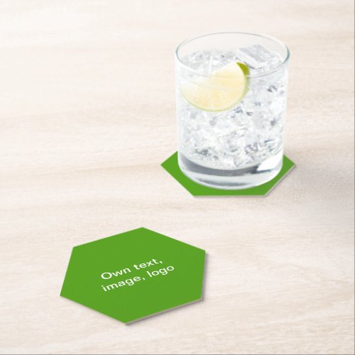 Paper Coasters Hexagon uni Green