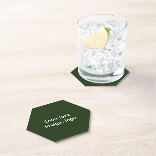 Paper Coasters Hexagon uni Green