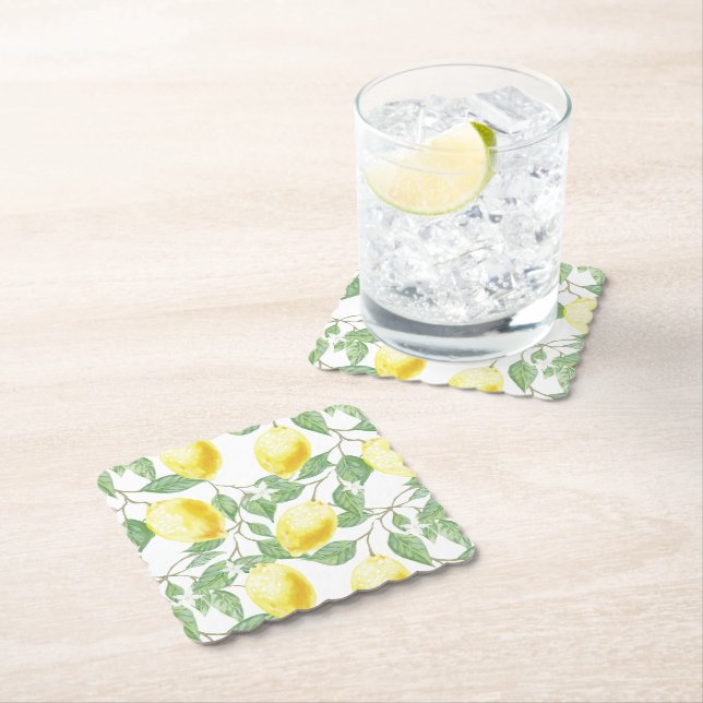 Paper Coasters Set-Lemons (Insitu)