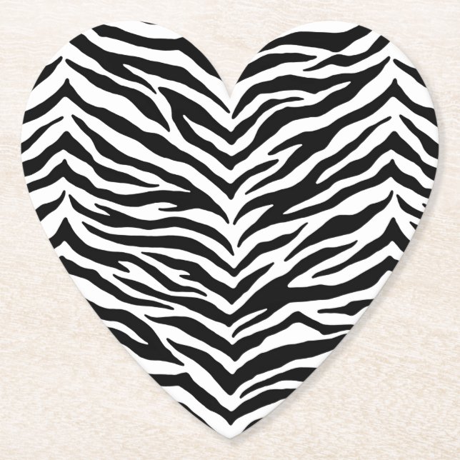 Paper Coasters Set-Zebra Print (Front)