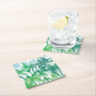 Paper Coasters Tropical Palms