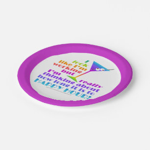 PAPER COCKTAIL PLATES - HAPPY HOUR MARTINI GLASS