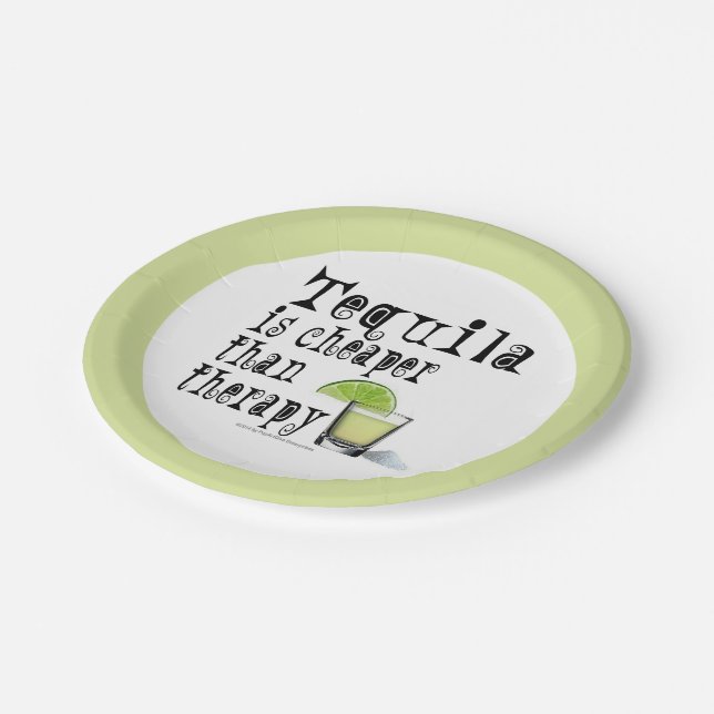 PAPER COCKTAIL PLATES - TEQUILA THERAPY (Angled)