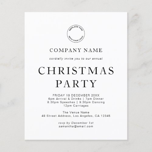 PAPER Corporate Any Color Christmas Party Invite