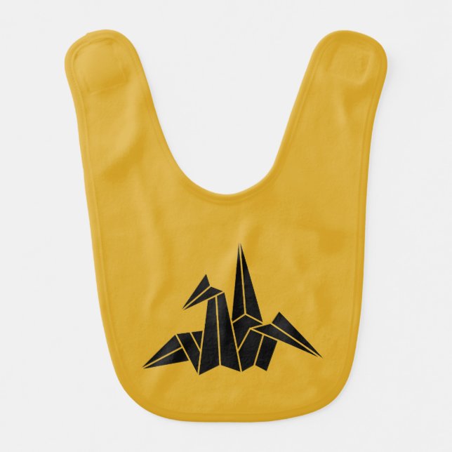Paper Crane Baby Bib (Front)