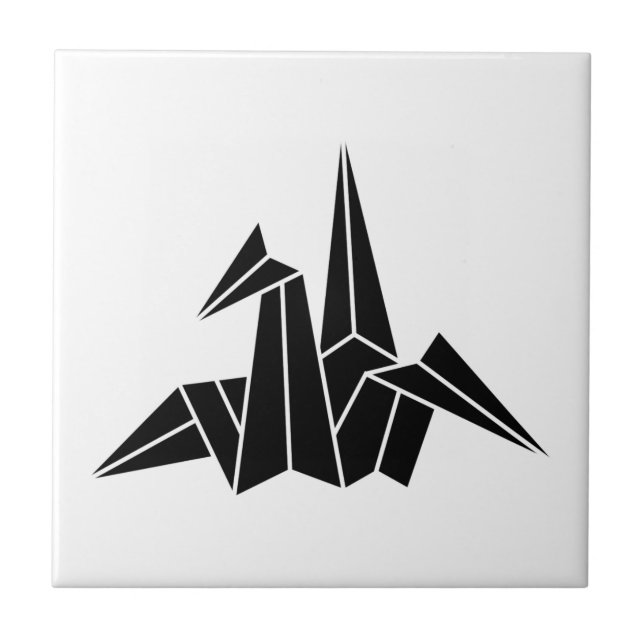 Paper Crane Ceramic Tile (Front)