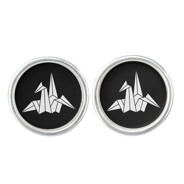 Paper Crane Cufflinks (Front)