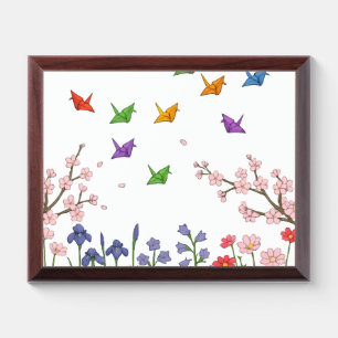 Paper Crane Garden Award Plaque