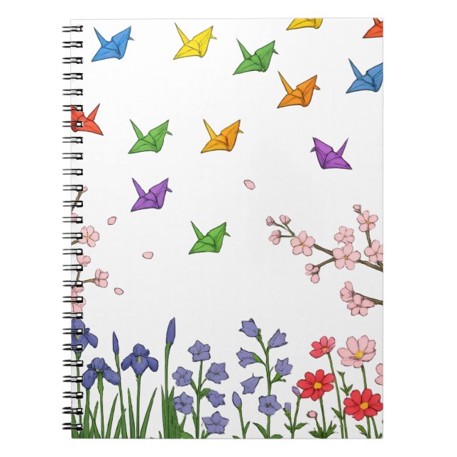 Paper Crane Garden Notebook (Front)