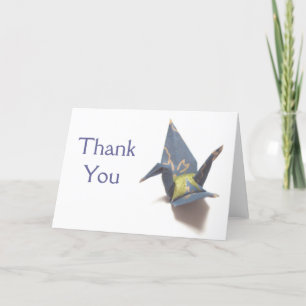 Paper Crane Letterpress Thank You Card