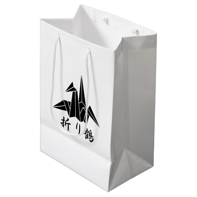 Paper Crane Medium Gift Bag (Front Angled)