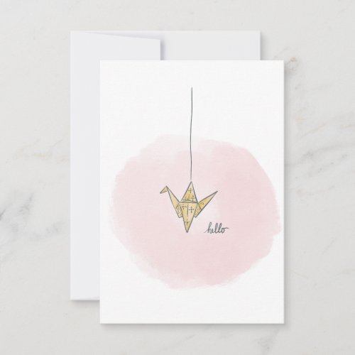 Paper Crane Notecard