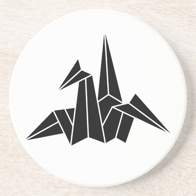Paper Crane Sandstone Coaster (Front)