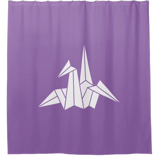 Paper Crane Shower Curtain (Front)