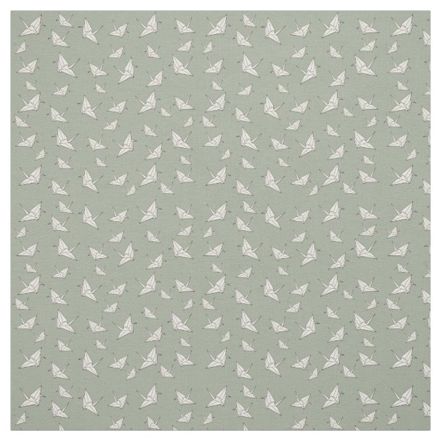 Paper cranes pattern fabric (Swatch)