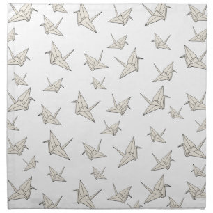Paper cranes pattern napkin