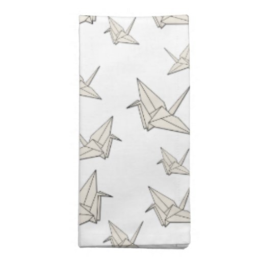 Paper cranes pattern napkin Zazzle