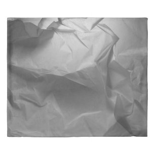 Paper crumpled texture shadows duvet cover
