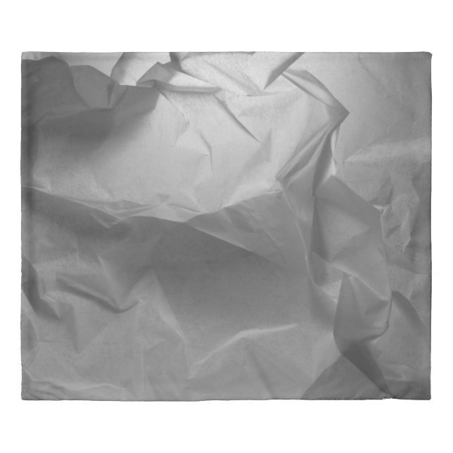 Paper crumpled texture shadows duvet cover (Front)