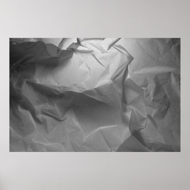 Paper crumpled texture shadows poster (Front)