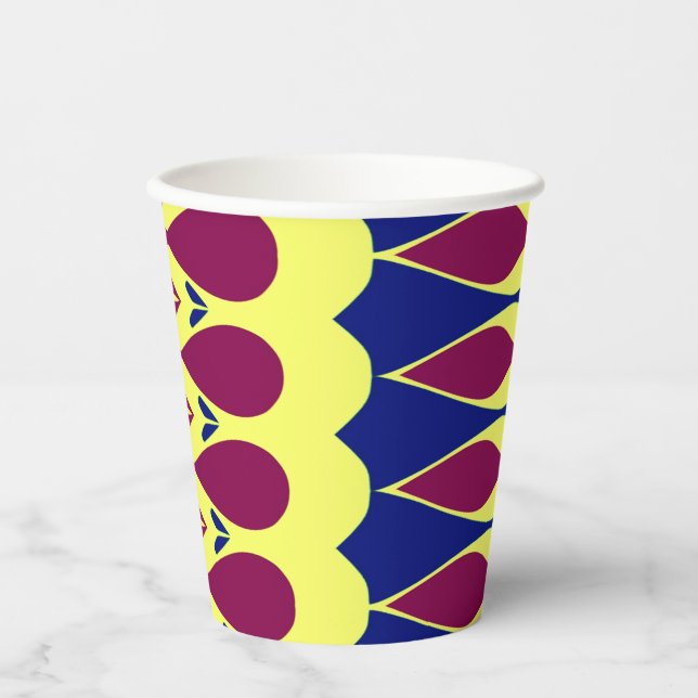 Paper cup,  A vibrant colorful classic design  Pap Cups (Front)