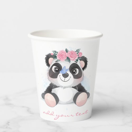 PAPER CUP  BABY PANDA  BUTTERFLY