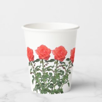 Paper Cup - Bouquet of Pink Roses