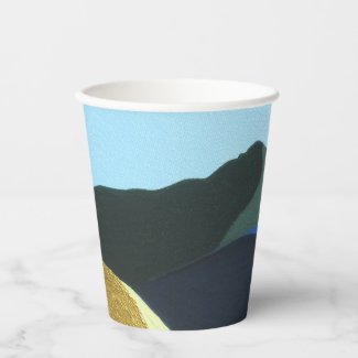 Paper cup Colors of Mt Tamalpais Painting Design