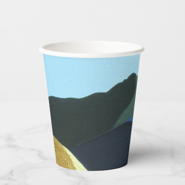 Paper cup Colors of Mt Tamalpais Painting Design (Front)