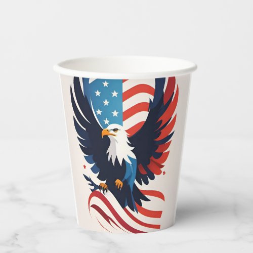Paper Cup Eagle and Flag Welcome Home Hero
