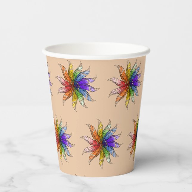 Paper Cup - Feather Color Wheel (Back)