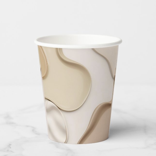Paper cup in stylish abstract graphic (Back)