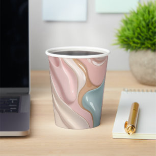 Paper cup in stylish abstract graphic