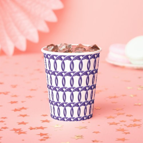 Paper Cup _ Interwoven Rings in Purple