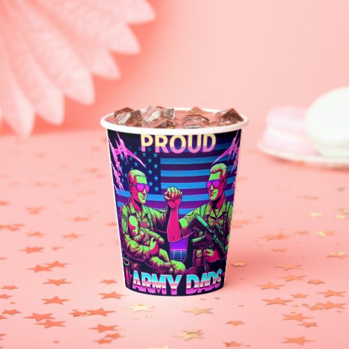 Paper Cup Neon Colored image _ army dads