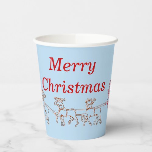 Paper Cup _ Santa and Sleigh