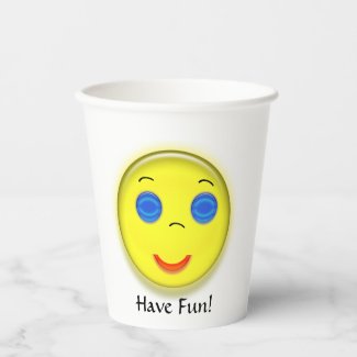 Paper Cup - Smiling Sun Face