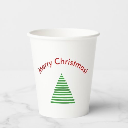 Paper Cup _ Stylized Xmas Tree with Curved Text