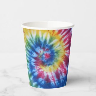 Paper cup Tie Dye Rainbow Colors