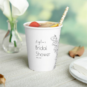 Paper Cups for a bride shower.
