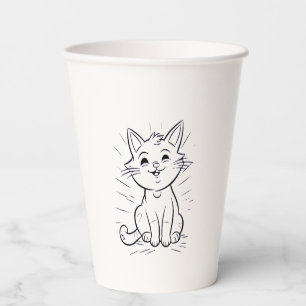 PAPER CUPS HAPPY CAT STYLE 