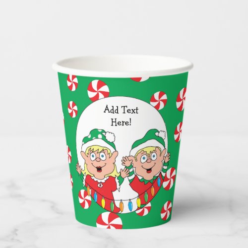 Paper Cups Happy Elves  8 oz